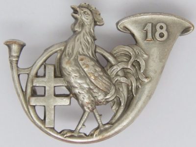 Аверс и реверс знака 18-го батальона егерей.
