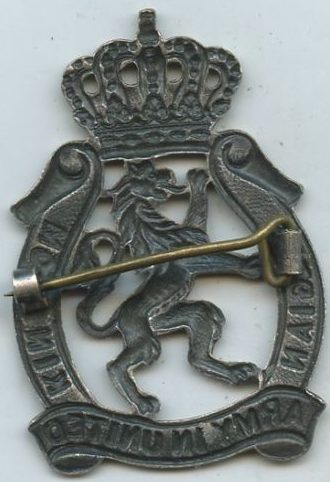 Аверс и реверс знака Королевских ВС Бельгии. 