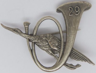 Аверс и реверс знака 29-го батальона егерей.