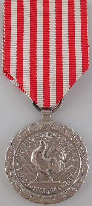 Аверс и реверс медали итальянской кампании 1943-1944. 