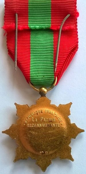Аверс и реверс бронзовой медали французской семьи.
