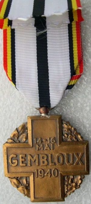 Аверс и реверс медали в память битвы при Жамблу.