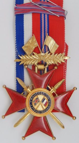 Знак Командора Почетного креста Ассоциации Франко-Британской дружбы.