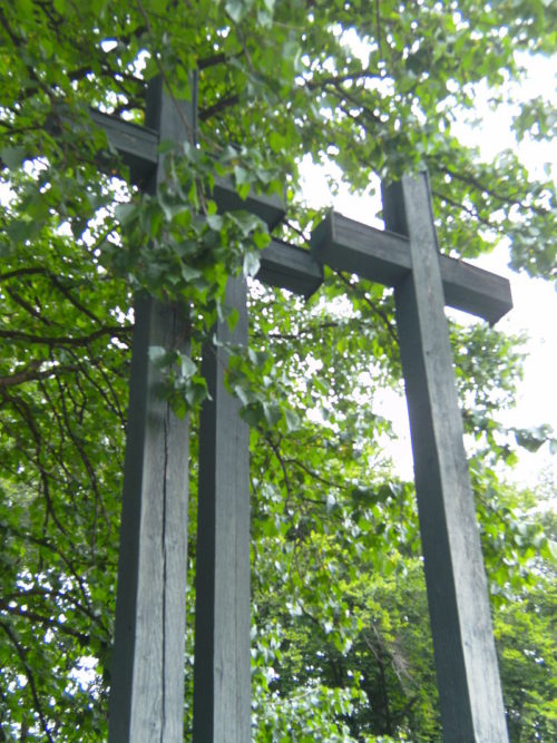 Кресты на братской могиле.