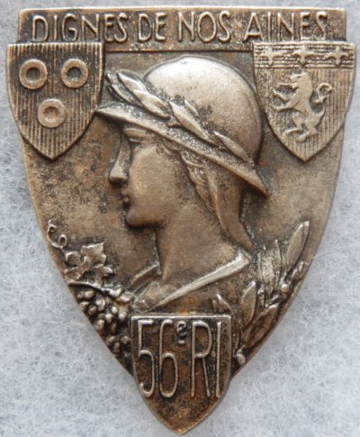 Аверс и реверс знака 56-го пехотного полка.