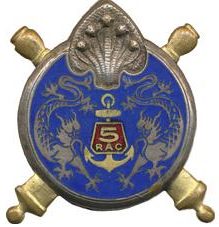 Знак 5-го колониального артиллерийского полка.