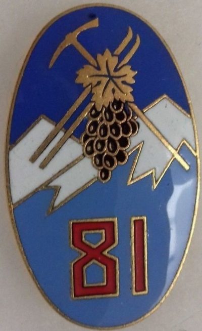 Знаки 81-го альпийского пехотного полка.