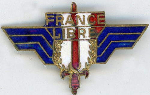 Аверс и реверс знака Свободных французских сил.