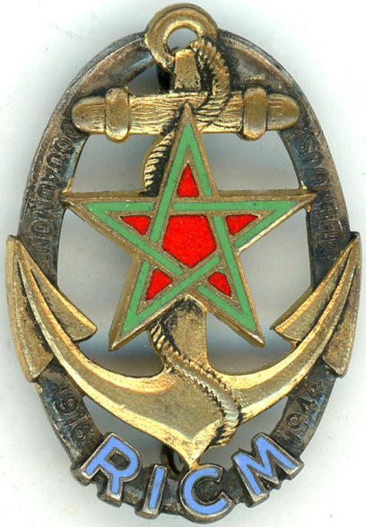 Знак бронетанкового полка морской пехоты в Алжире.