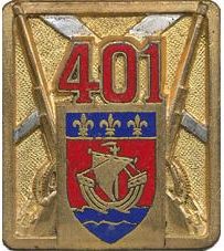 Знак 401-го зенитного артиллерийского полка. 