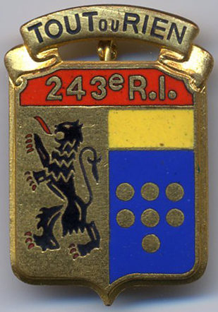 Знак 243-го пехотного полка.