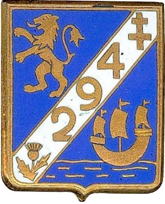 Знак 294-го пехотного полка.