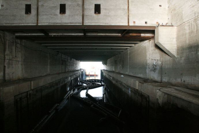 Вид бункера «Keroman III» изнутри.