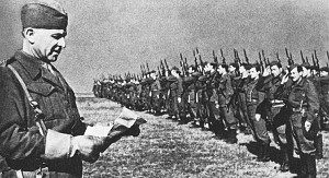 Словацкий батальон под командованием полковника. Л. Свобода в составе Красной Армии выдвигается на Фронт. Январь 1943 г. 