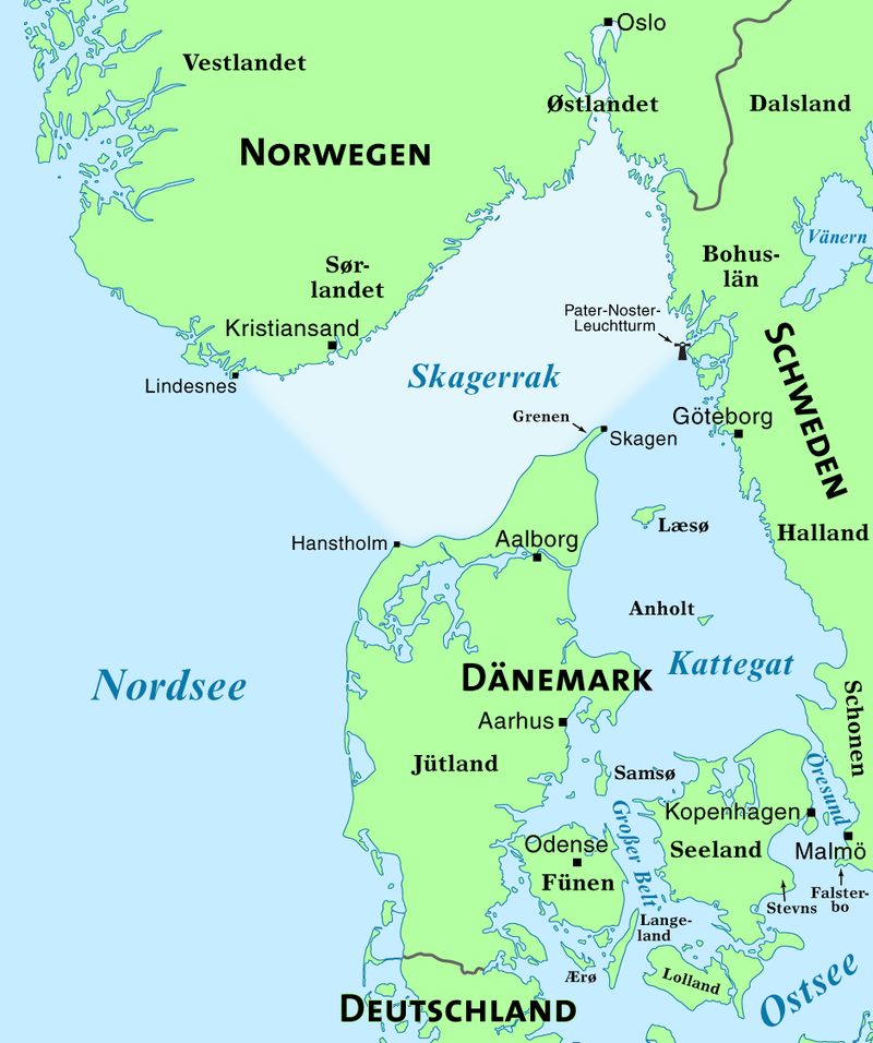 Карта с расположением крепостей «Ханстхольм» и «Кристиансанд».