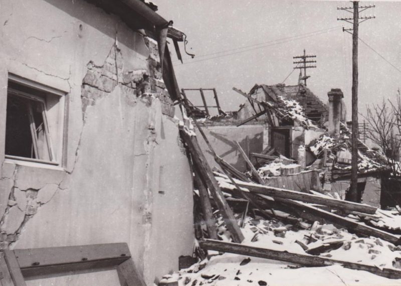Результаты ковровой бомбардировки союзников. Нитра, 26 марта 1945 г.