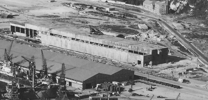 Строительство бункера в Марселе. 1943 г.