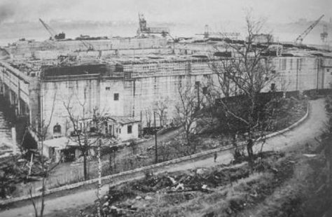 Вид на бункер «Bruno» с берега. 1944 г. 