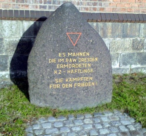 г. Дрезден. Памятник на месте концлагеря «RAW Дрезден», где содержалось 500 узников.