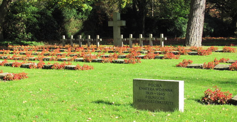 Братские могилы на польском участке военного кладбища.