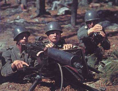 Шведские пулемётчики. 1943 г.