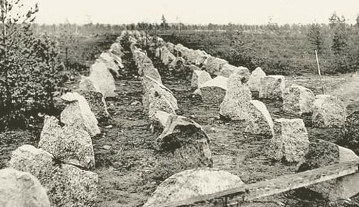 Противотанковые заграждения «зубы дракона» на линии Маннейгерма. Октябрь 1939 г.