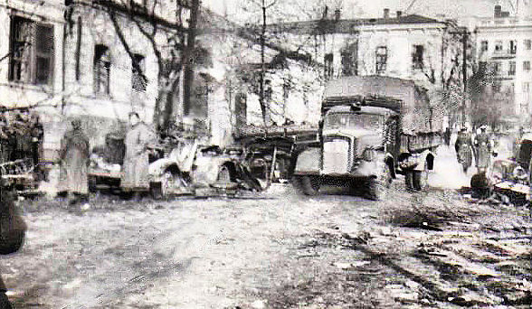 Немцы на улице Греческой. 8 октября 1941 г.