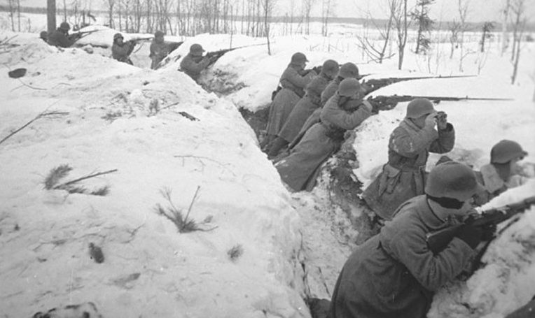 Солдаты советской 7-й армии в обороне. Ноябрь 1939 г.