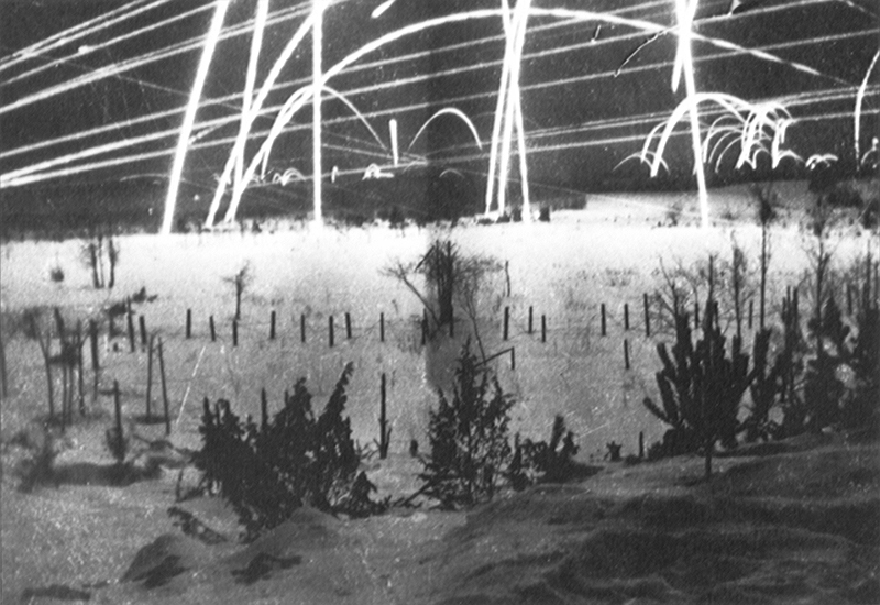 Сигнальные ракеты над советско-финляндской границей, первый месяц войны. Декабрь 1939 г. 