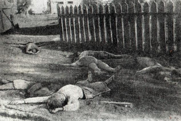 Расстрелянные мелитопольцы при отступлении немцев. Сентябрь 1943 г. 