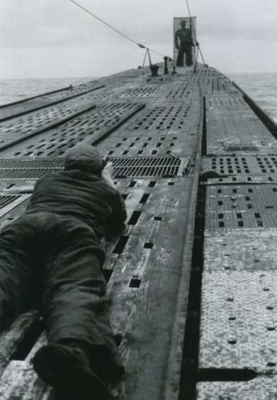 «Тир» на палубе подлодки «U-177». Февраль 1944 г.
