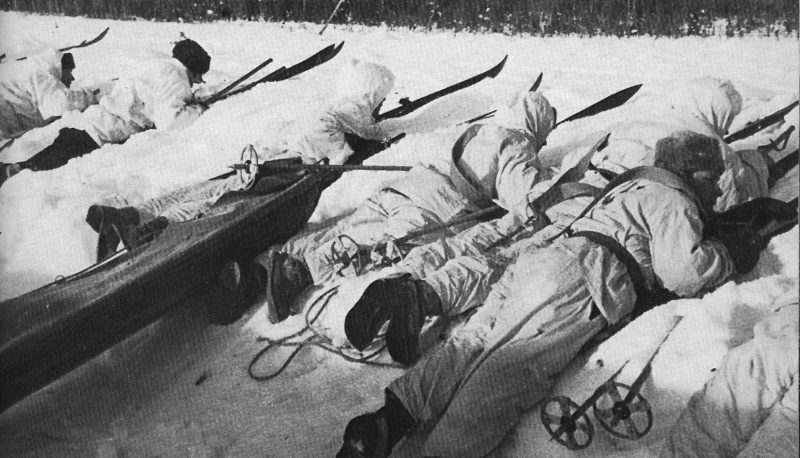 Финские лыжники. Январь 1940 г.