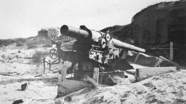 Вид на батарею в апреле 1945 года. 