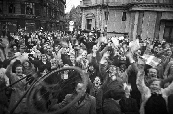 Празднование освобождения Дании в Копенгагене. 5 мая 1945 г.