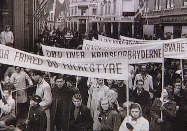 Празднование освобождения Дании в Копенгагене. 5 мая 1945 г.