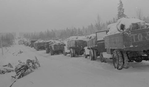 Остатки советской 44-й дивизии после разгрома в сражении на Раатской дороге. Январь 1940 г.