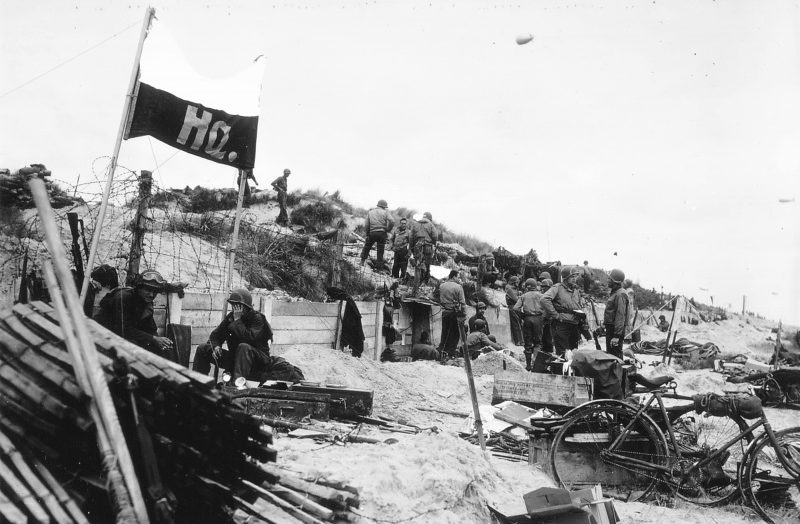 Американский командный пункт на пляже Юта-Бич. 6 июня 1944 г.