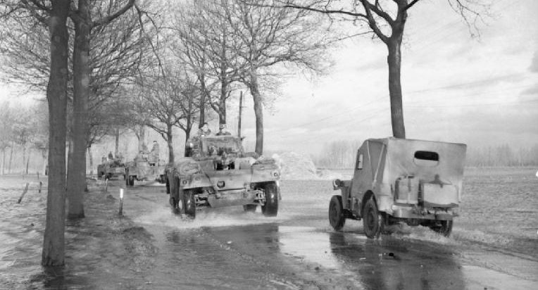 Британские войска между Биком и Краненбургом. Апрель 1945 г. 