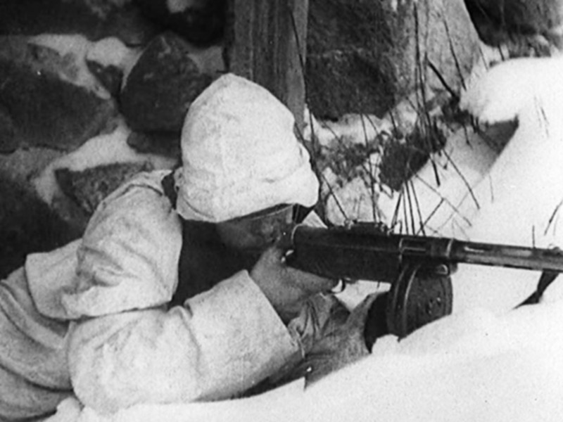 Финские солдаты на позиции. Февраль 1940 г.
