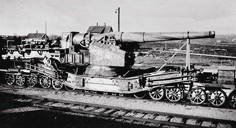 Железнодорожная батарея 240-мм орудий. 