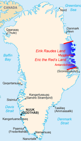 Занятая норвежцами территория Земли Эрика Рыжего (1931—1933 гг.)