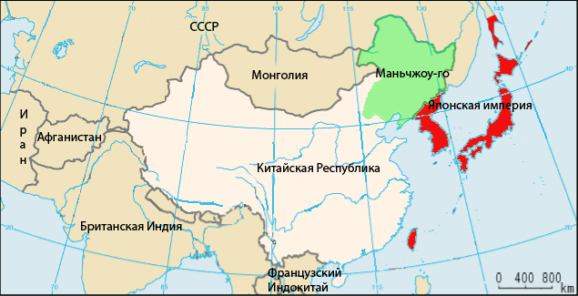 Маньчжоу-го на карте.