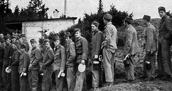 Лагерь интернированных норвежцев, где под видом полицейских готовили военных для союзников. 1940 г. 