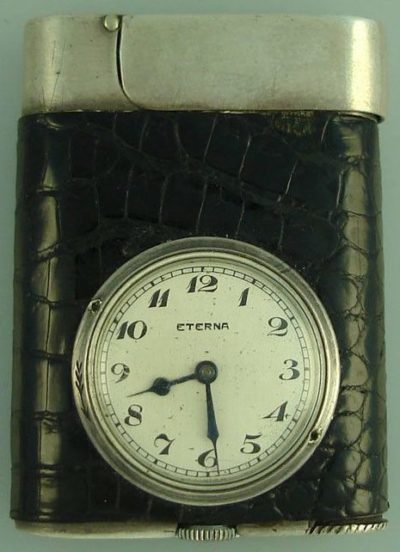Зажигалки-часы «Watchlighter» фирмы Eterna, выпускались с 1928 года.
