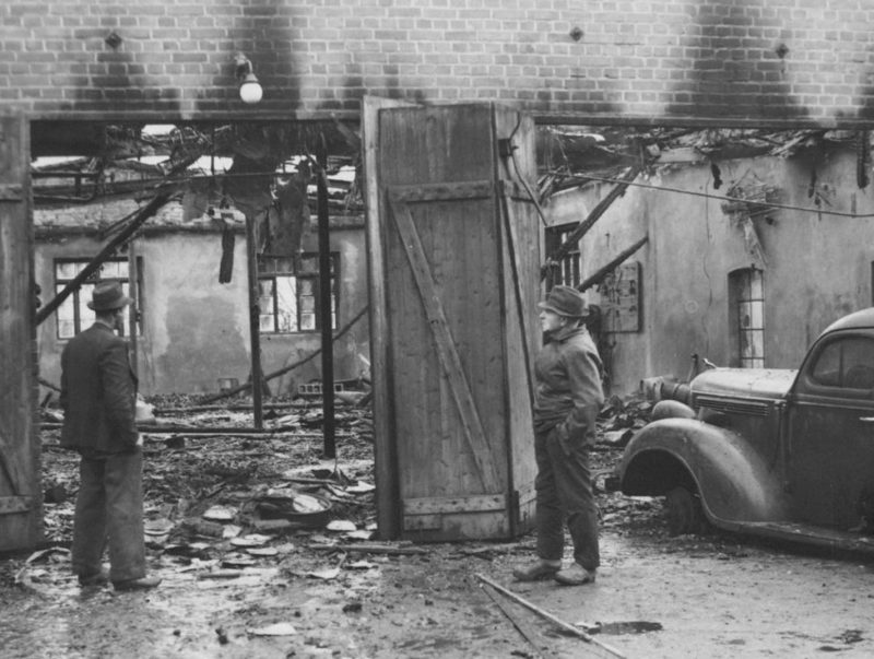 Последствия британской бомбардировки города Лунда. 18 ноября 1943 г.
