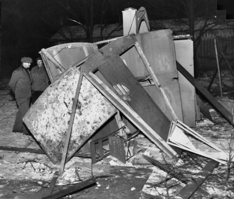 Последствия советской бомбардировки Седертелье. 22 февраля 1944 г.