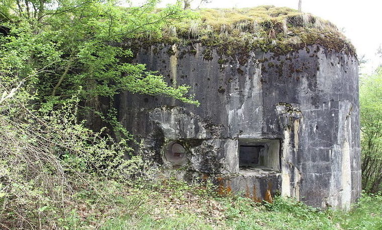 Развалины ДОТов внешнего кольца обороны между Фортом I и Фортом II. 