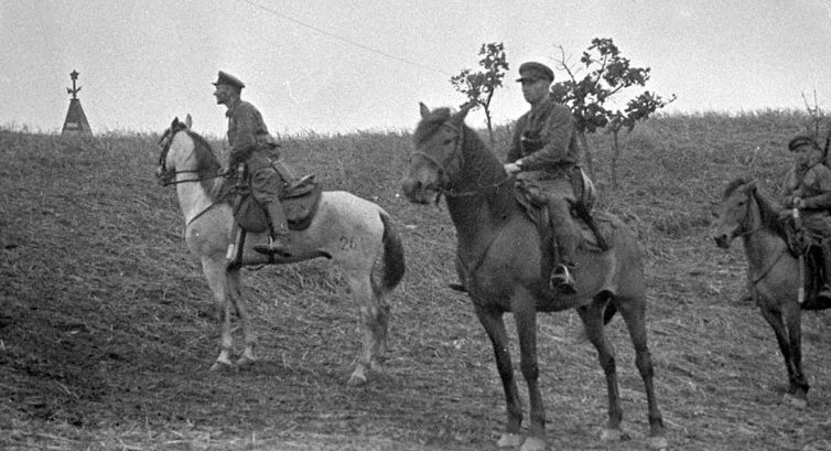 Наряд советских пограничников в районе озера Хасан. 1938 г.