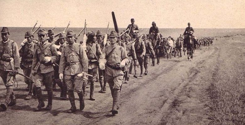 Японские войска на марше. 1938 г.