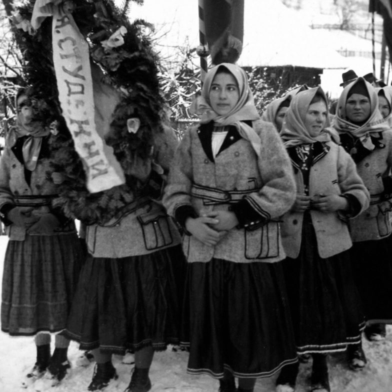 Похороны карпатских сечевиков и солдат чехословацких войск, погибших в бою с венгерскими войсками, вторгшимися в Чехословакию. Март 1939 г. 